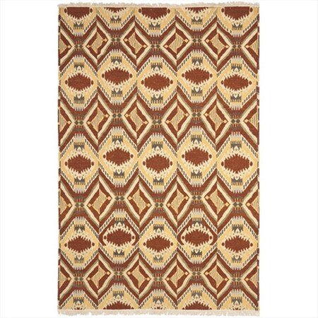 Safavieh 6 x 9 ft. Rectangle- Contemporary David Easton Paprika Hand Knotted Rug DVE517B-6